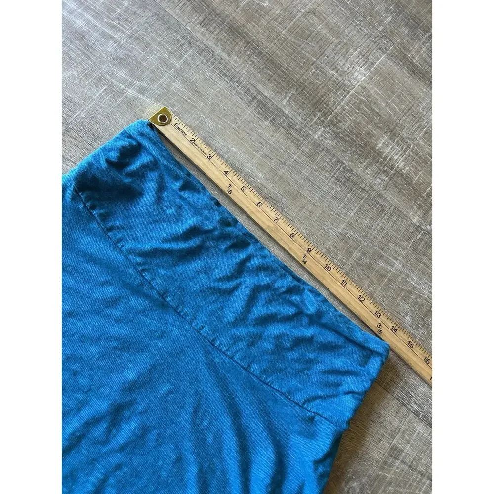 Toad & Co Chaka Foldover Skirt Womens S Blue A-Line Stretch Casual - Picture 5 of 6